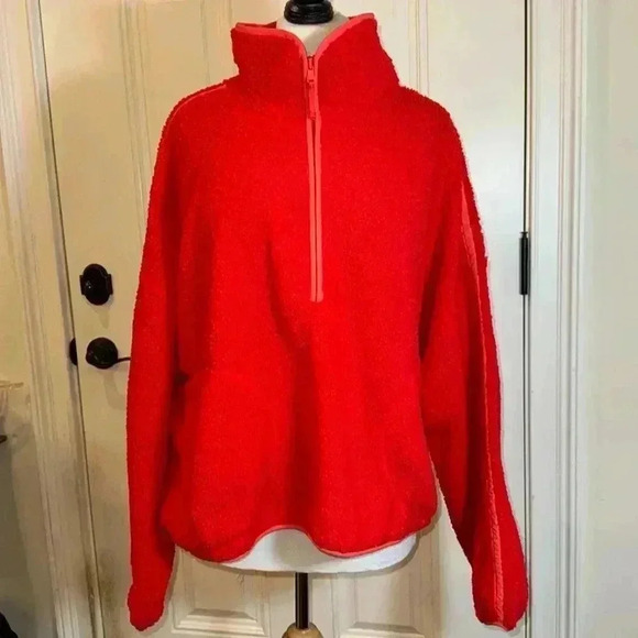 Old Navy Firelight Sherpa Quarter Zip Pullover size 3X, NWT - Picture 1 of 11
